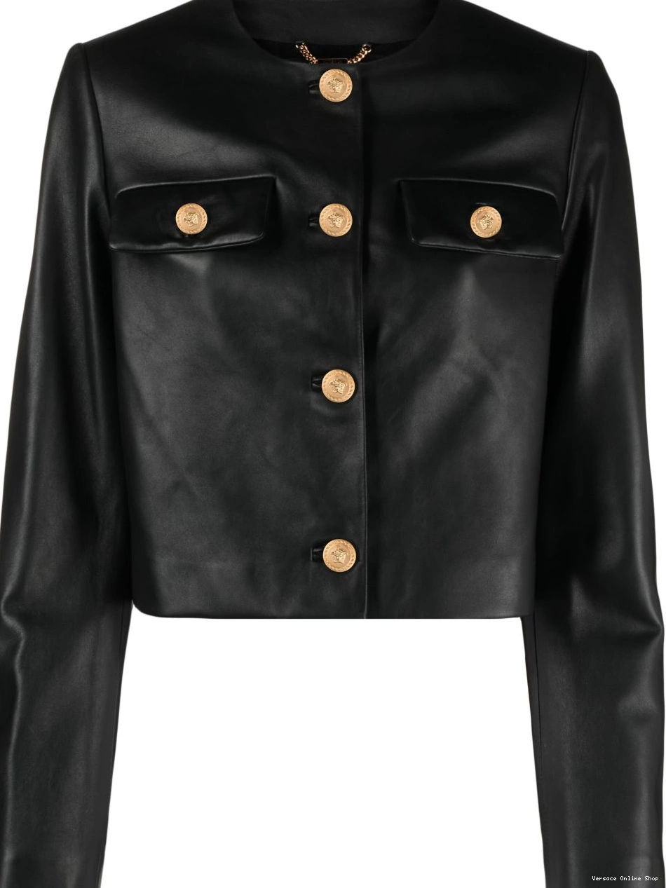 Affordable leather Medusa Women jacket Versace 0612
